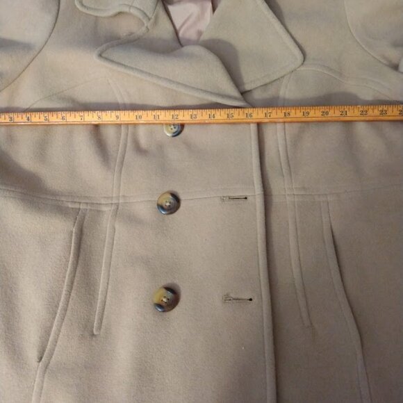 London Fog Wool Blend Double Breasted Pea Coat Women Plus Sz 3X** Camel Tan - Picture 9 of 16